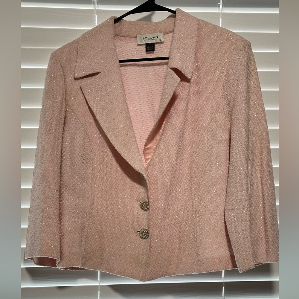 St. John Pink Blazer Classic Tailored Design (14)